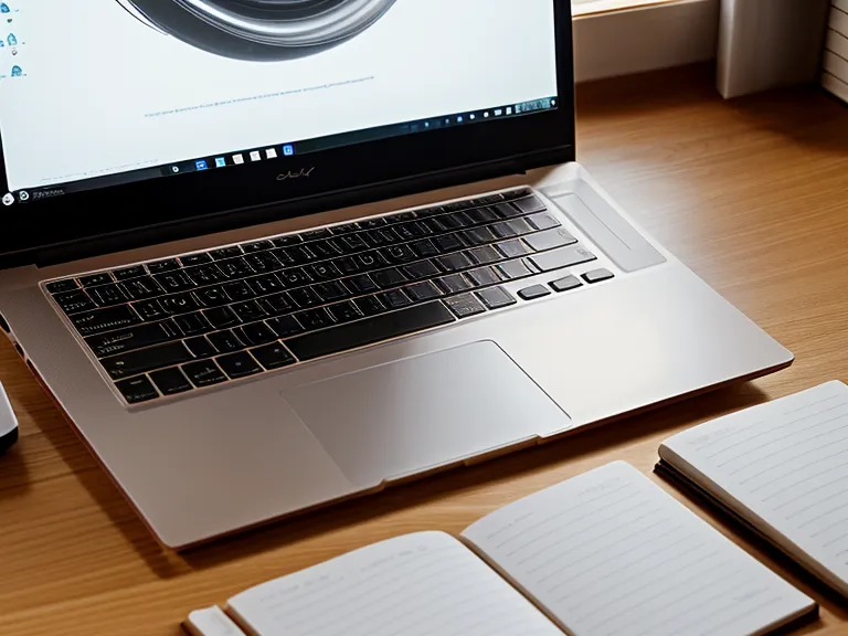 Ein Notizbuch mit Skizze einer S-Kurve für die Belichtungskurve liegt neben einem Mac mini auf dem Schreibtisch.